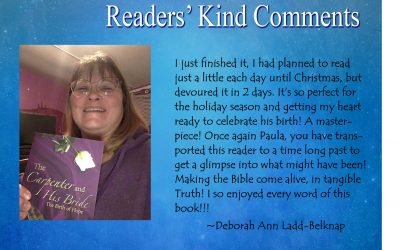 Deborah Ann Ladd-Belknap’s Kind Comments About “THE CARPENTER AND HIS BRIDE” On Facebook.